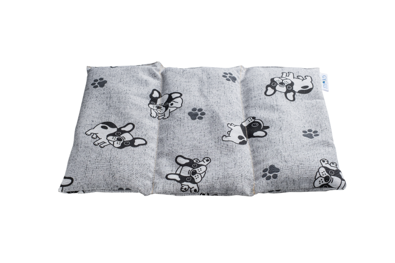 Grape Seed Pillow (French Bulldog, gray)